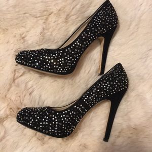 Bling Black special occasion pumps